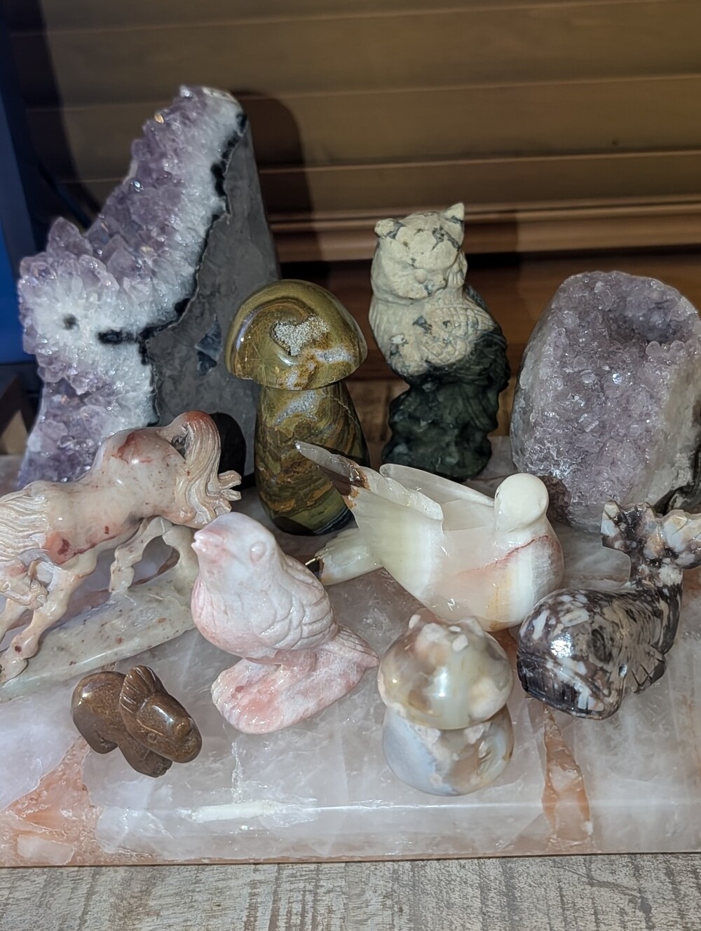 10pc Crystal Carvings: Amethyst Jasper Agate Onyx Jade etc๐15 FREE CRYSTALS!!๐ - Picture 10 of 14